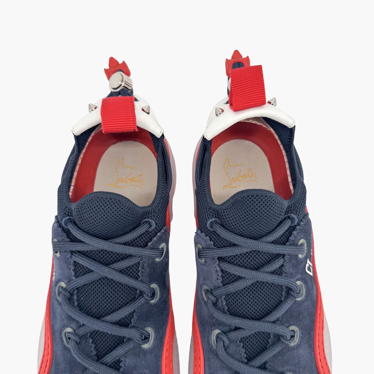 Christian Louboutin Navy Suede Arpoador Donna Sneakers Size 39.5