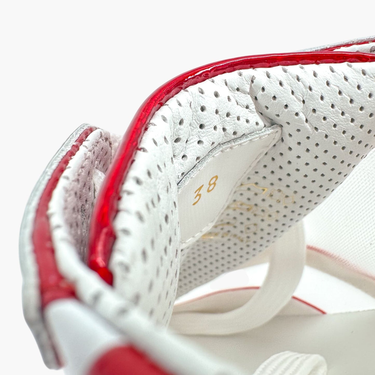 Christian Louboutin White & Red Sharkina Sneakers – Size 38
