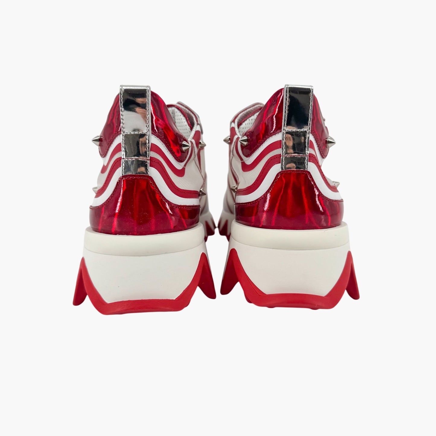 Christian Louboutin White & Red Sharkina Sneakers – Size 38