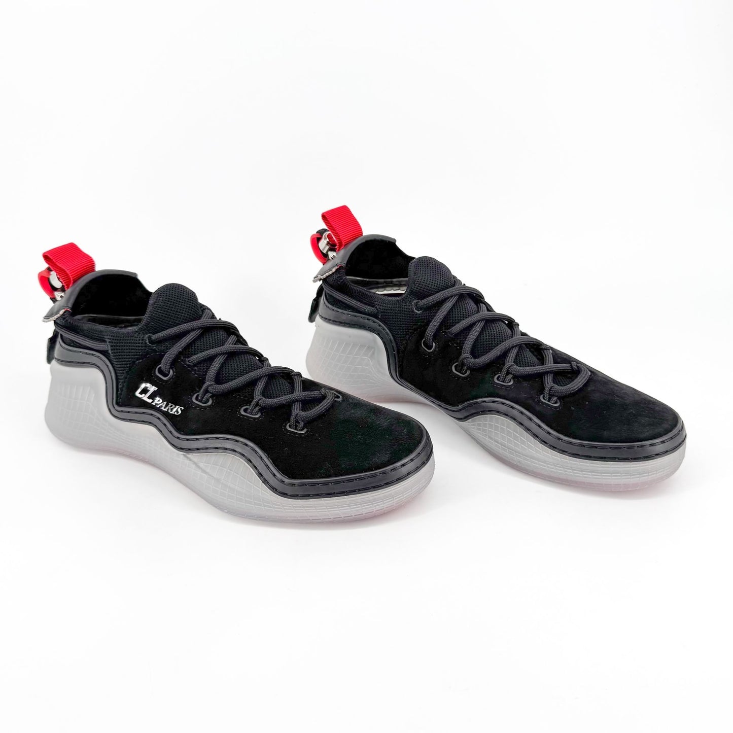 Christian Louboutin Arpoador Black Suede Spike Sneakers – Size 40.5