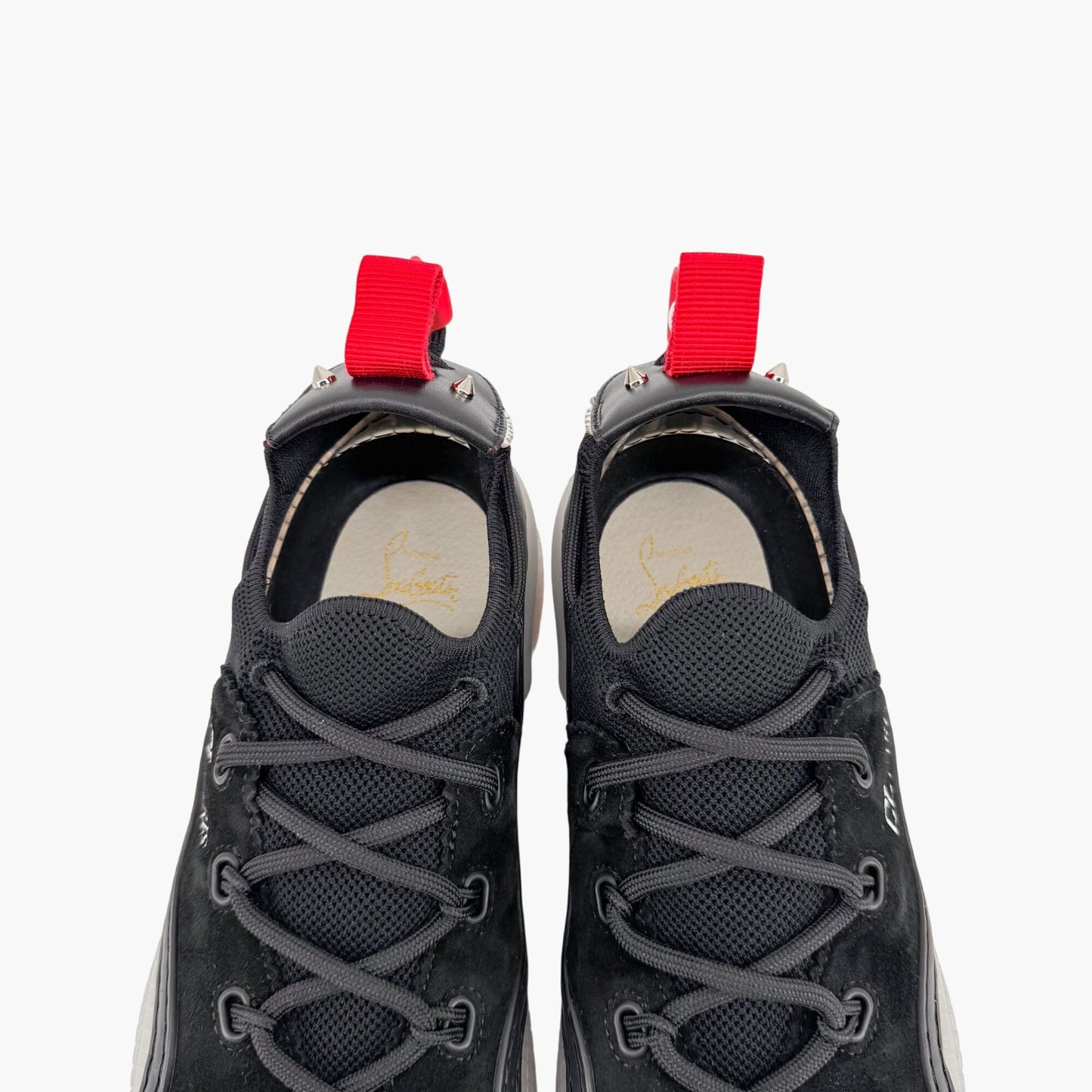 Christian Louboutin Arpoador Black Suede Spike Sneakers – Size 40.5