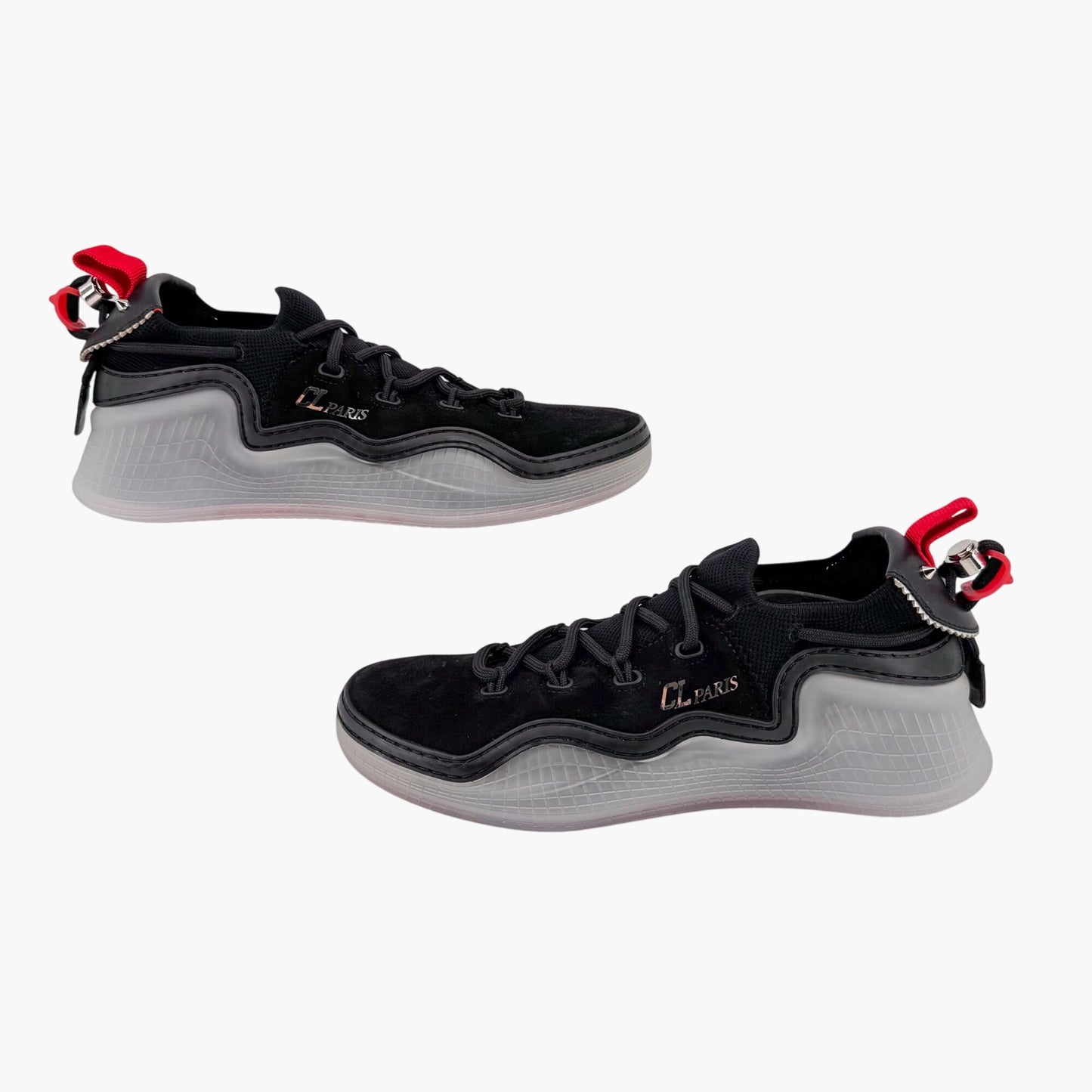 Christian Louboutin Arpoador Black Suede Spike Sneakers – Size 40.5