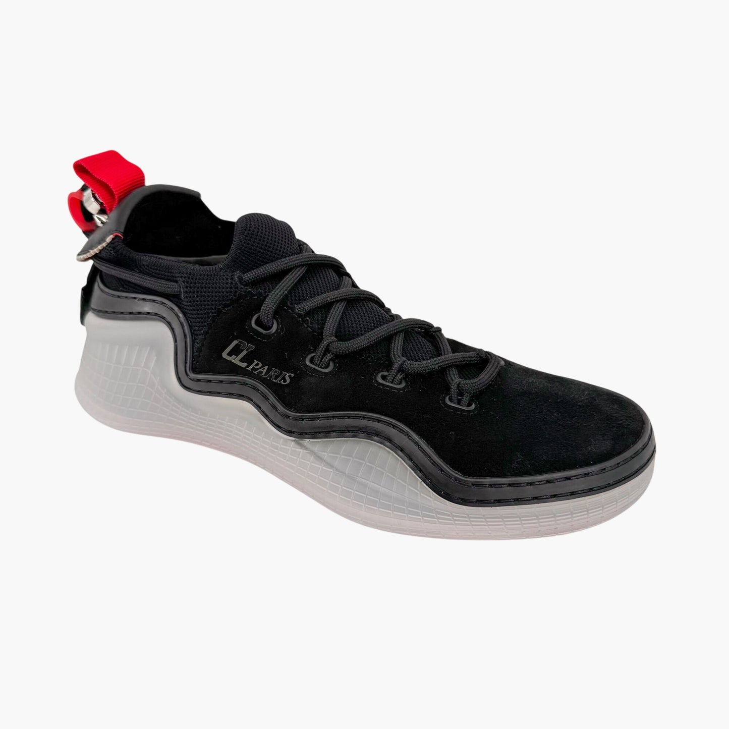 Christian Louboutin Arpoador Black Suede Spike Sneakers – Size 40.5