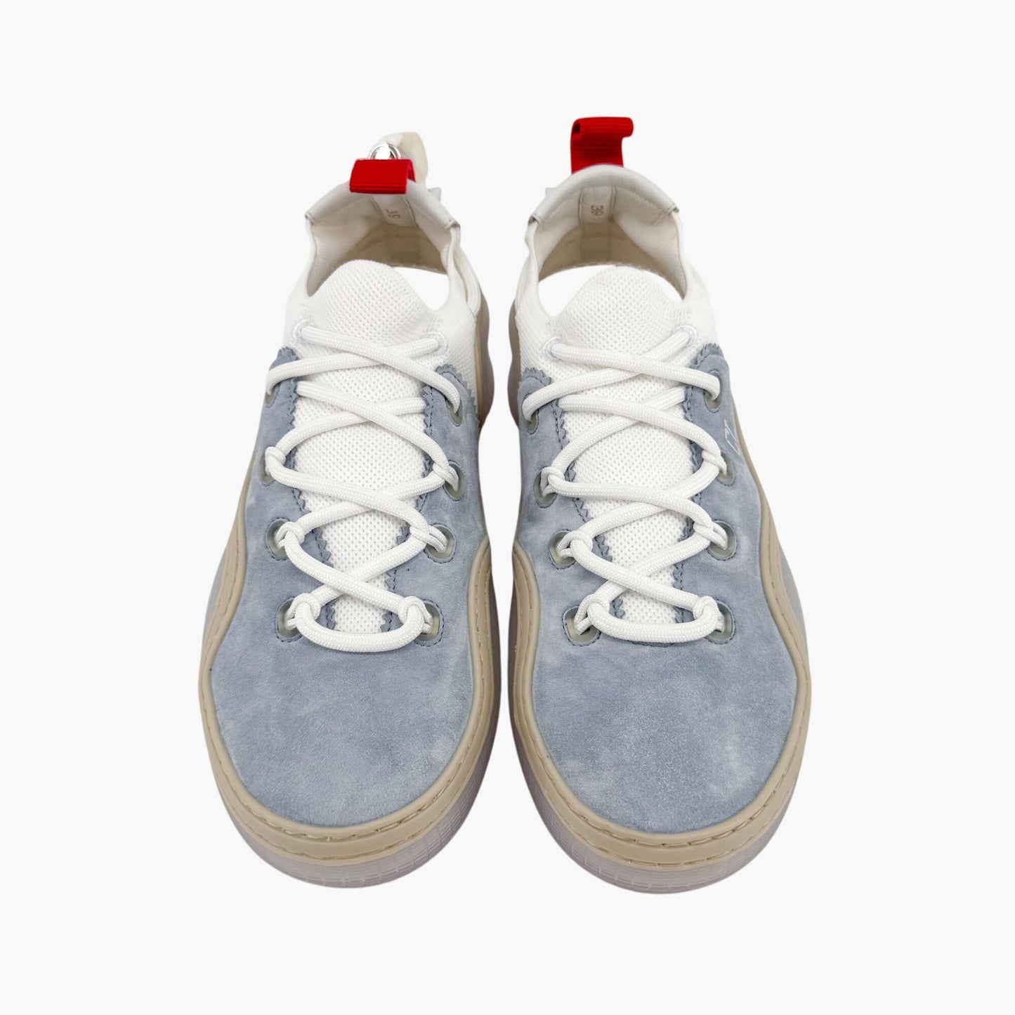 Christian Louboutin Arpoador Blue Suede Spike Sneakers – Size 39