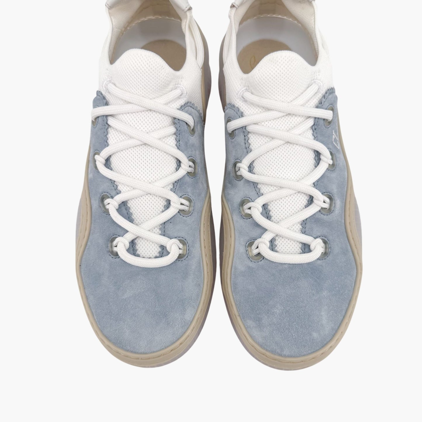 Christian Louboutin Arpoador Blue Suede Spike Sneakers – Size 39