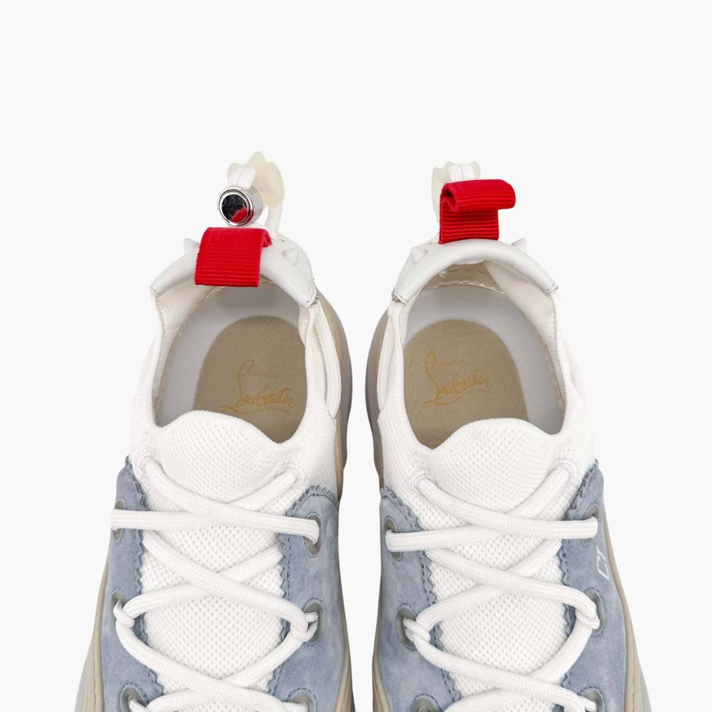 Christian Louboutin Arpoador Blue Suede Spike Sneakers – Size 39