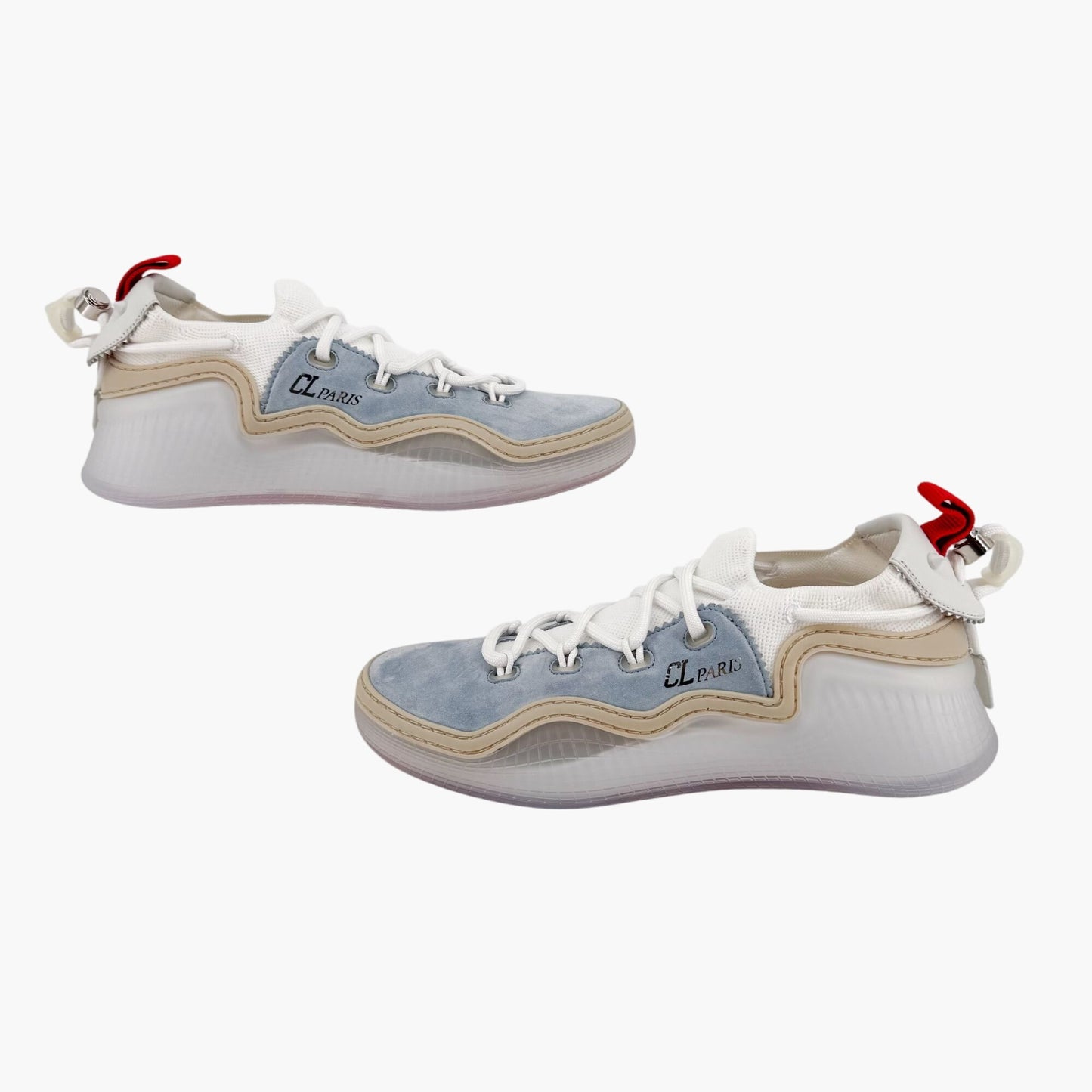 Christian Louboutin Arpoador Blue Suede Spike Sneakers – Size 39