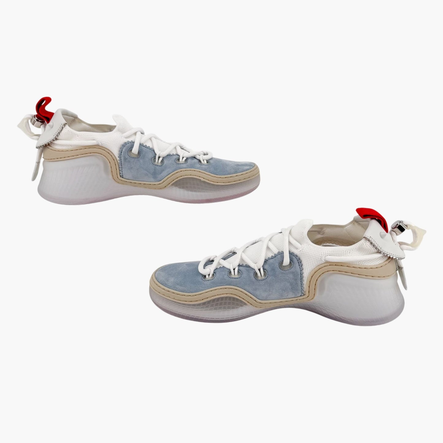 Christian Louboutin Arpoador Blue Suede Spike Sneakers – Size 39