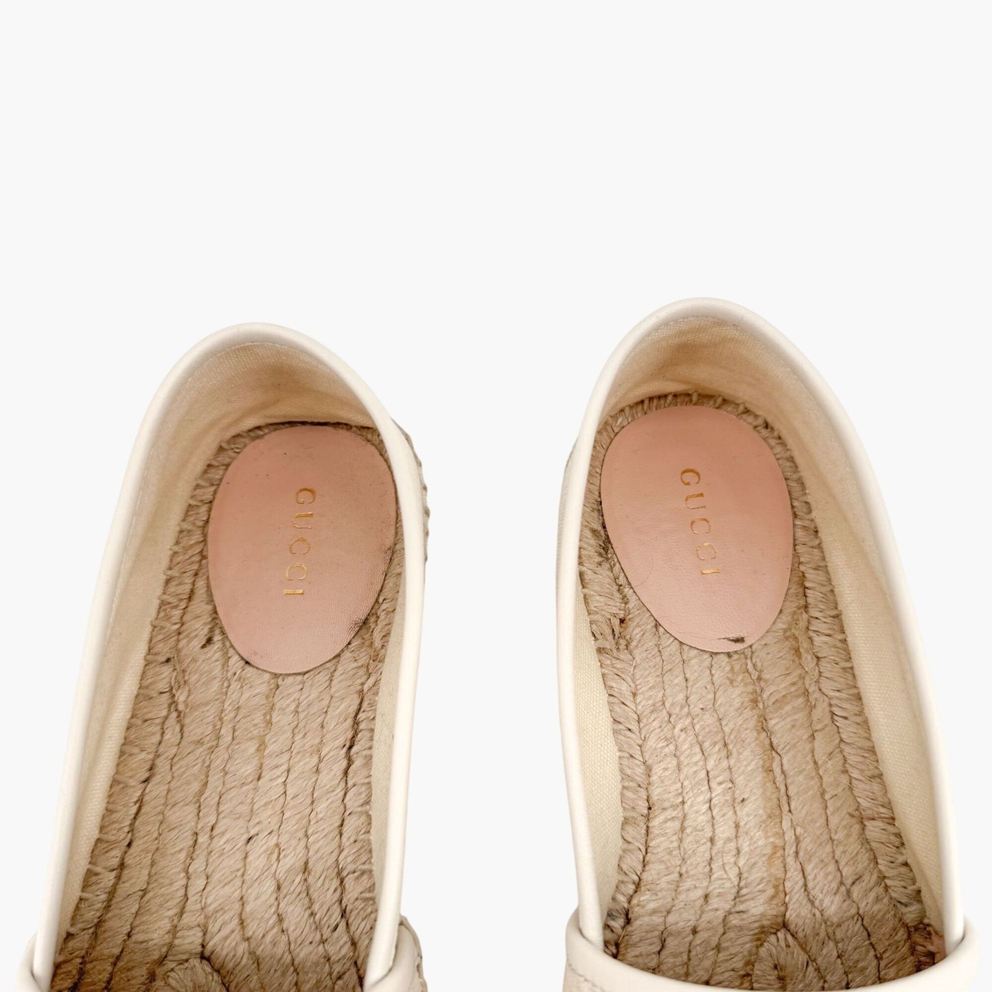 Gucci Interlocking GG Espadrille in Beige Canvas Size 37.5