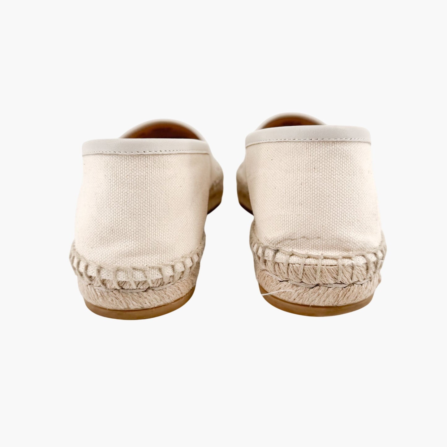 Gucci Interlocking GG Espadrille in Beige Canvas Size 37.5