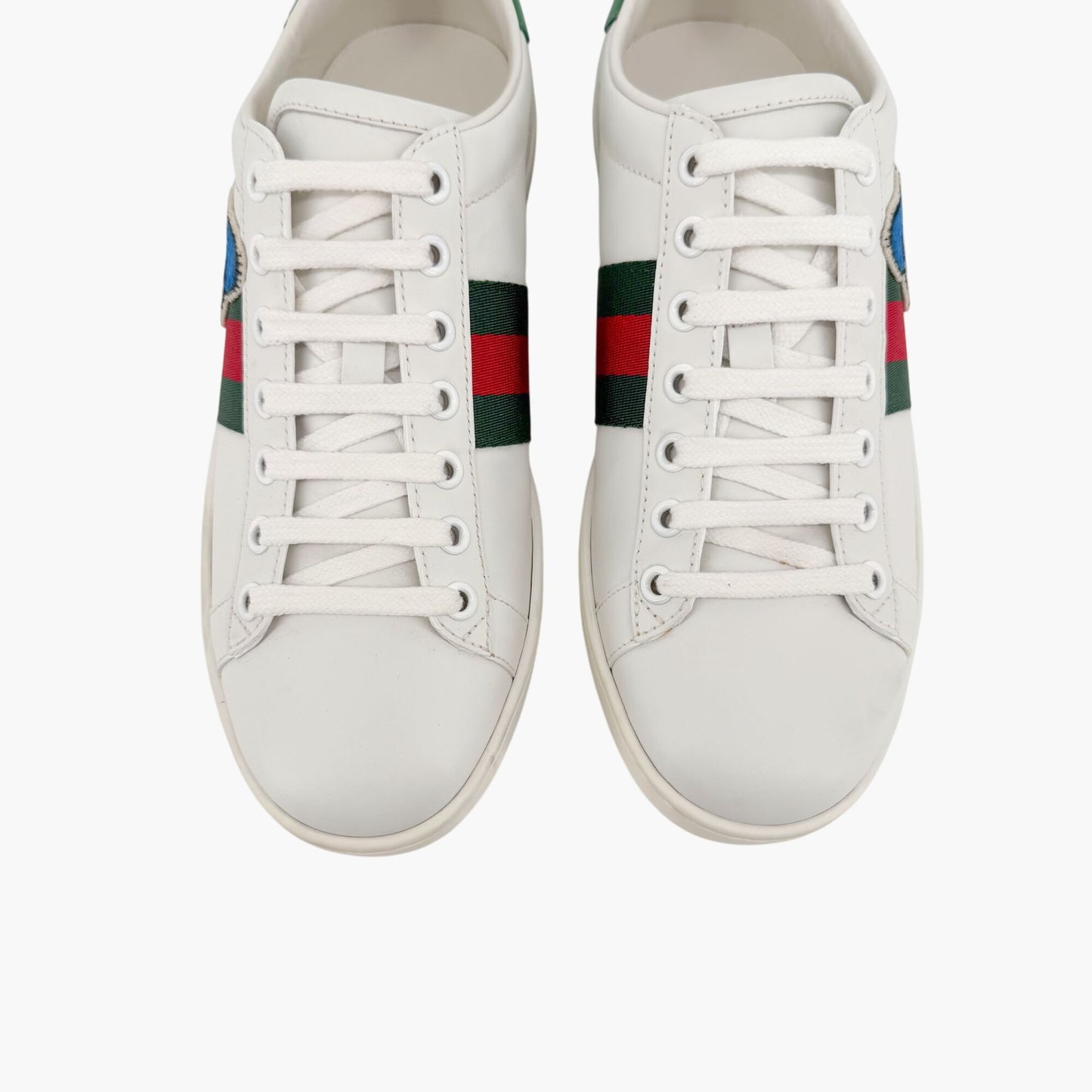 Gucci x Disney Donald Duck Ace Sneakers in White Leather Size 37