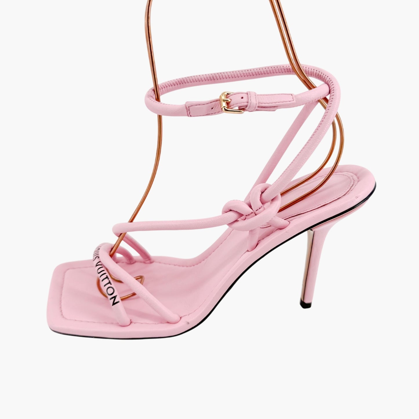 Louis Vuitton Nova High Heel Sandal in Pink Leather Size 39
