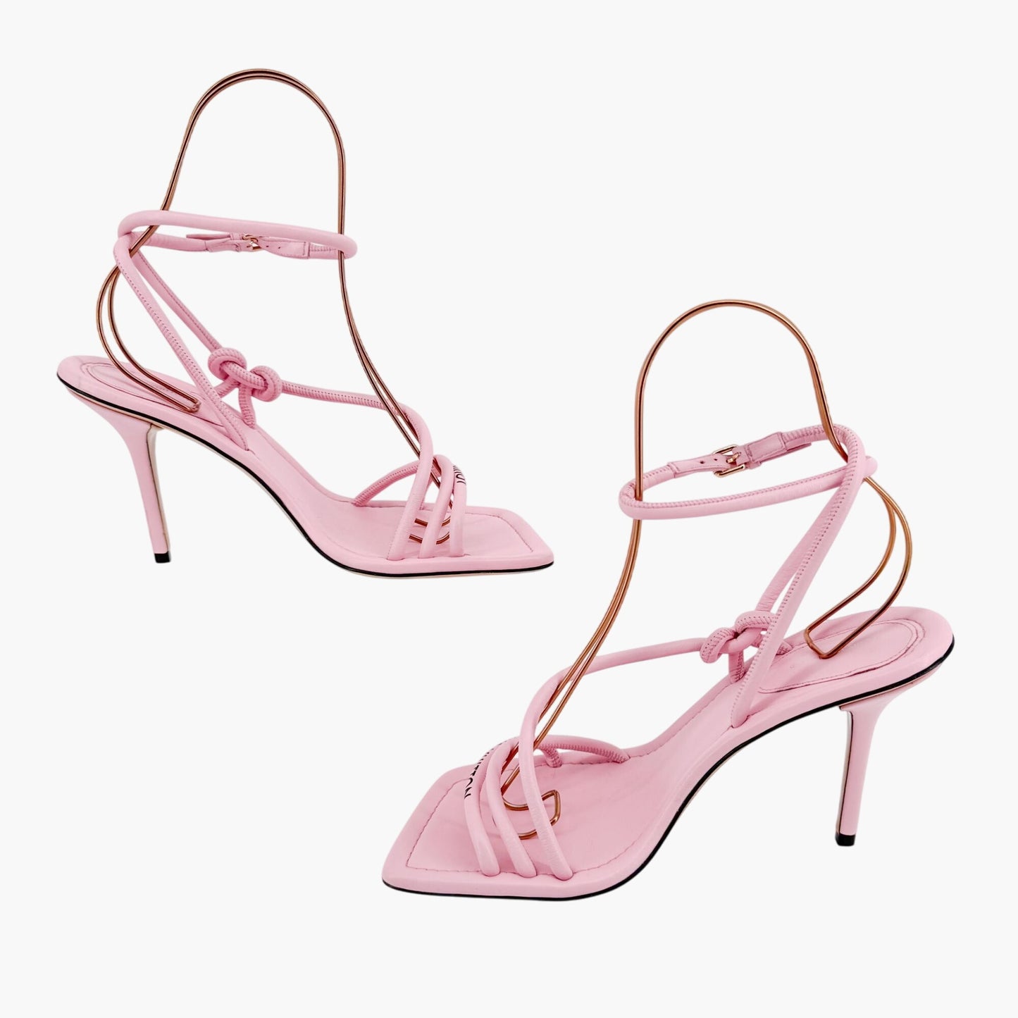 Louis Vuitton Nova High Heel Sandal in Pink Leather Size 39