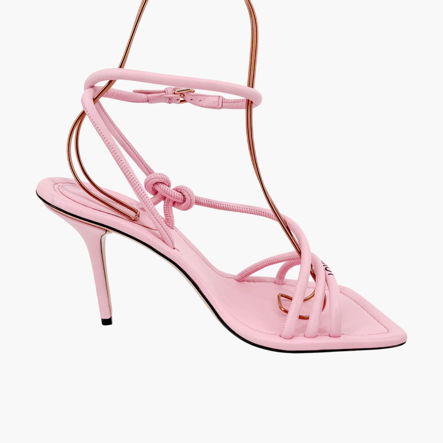 Louis Vuitton Nova High Heel Sandal in Pink Leather Size 39