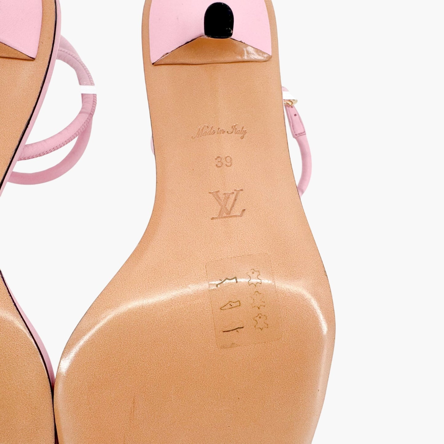 Louis Vuitton Nova High Heel Sandal in Pink Leather Size 39
