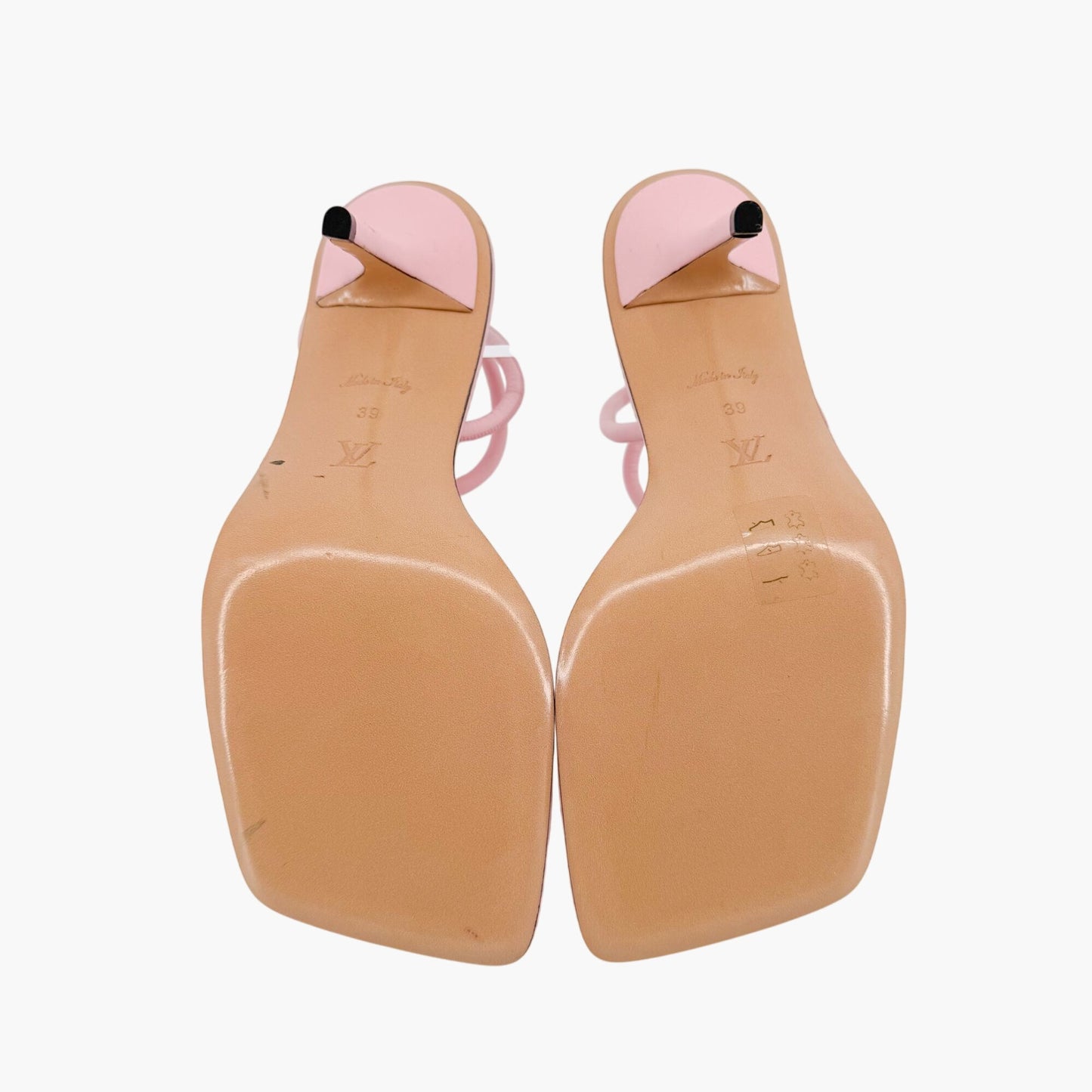 Louis Vuitton Nova High Heel Sandal in Pink Leather Size 39