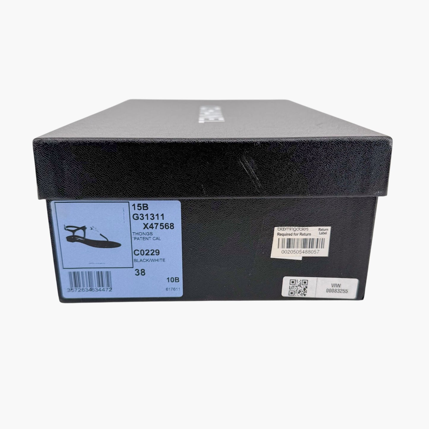 Chanel Camellia CC T-Strap Sandals Black Size 38