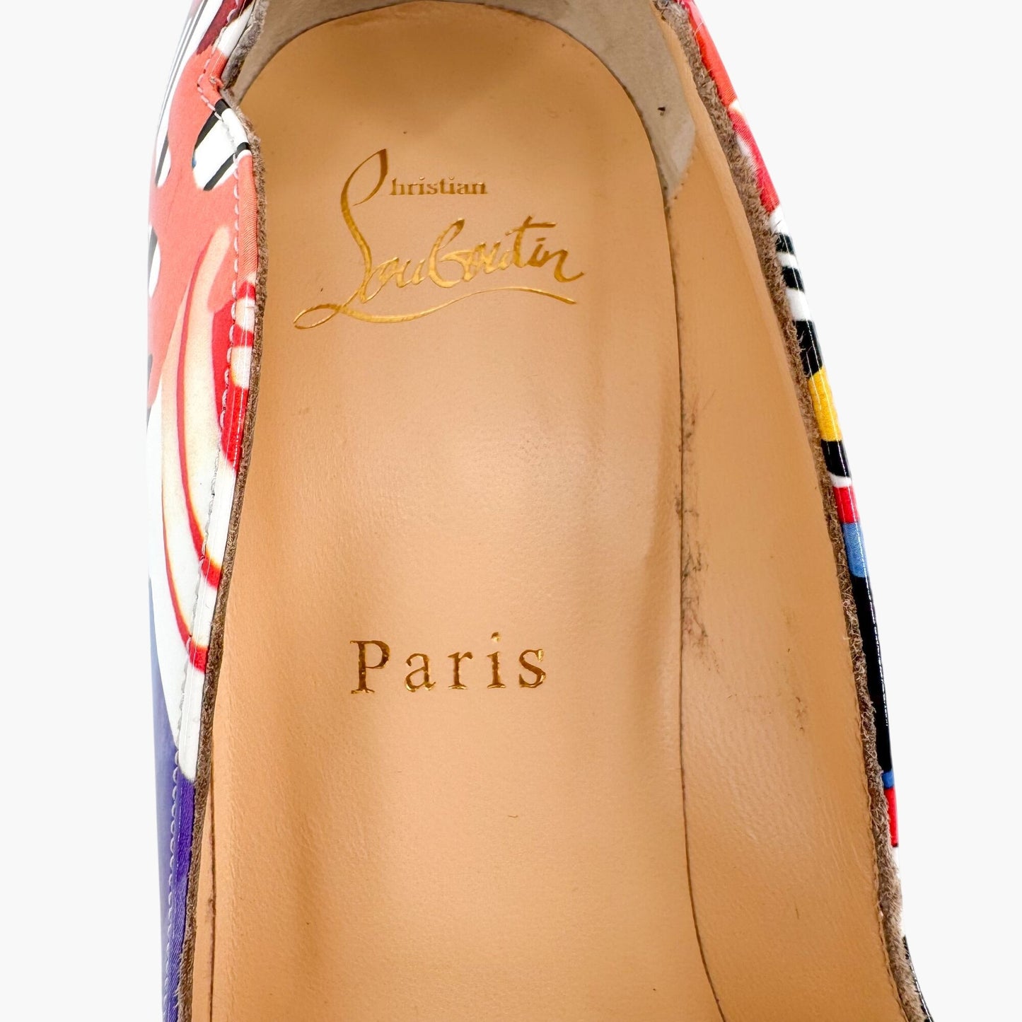 Christian Louboutin Hot Chick 100 Multicolor Patent Pumps – Size 37