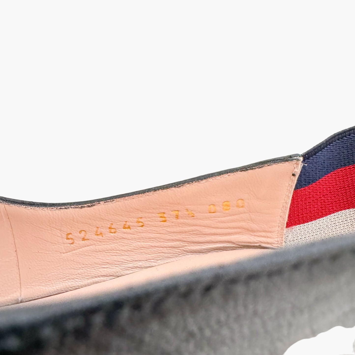 Gucci Sylvie Web Stripe Slingback Pumps in Black Size 37.5