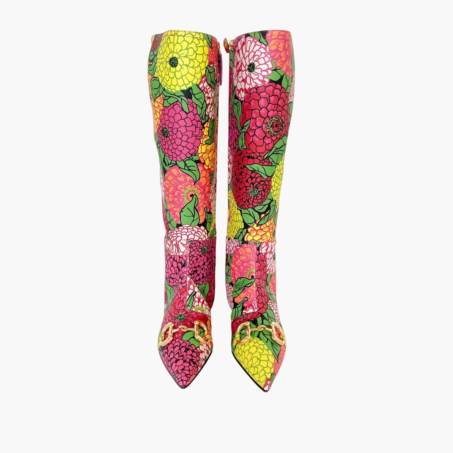 Gucci Ken Scott Horsebit Knee High Boots in Infinity Pomponica Size 36.5