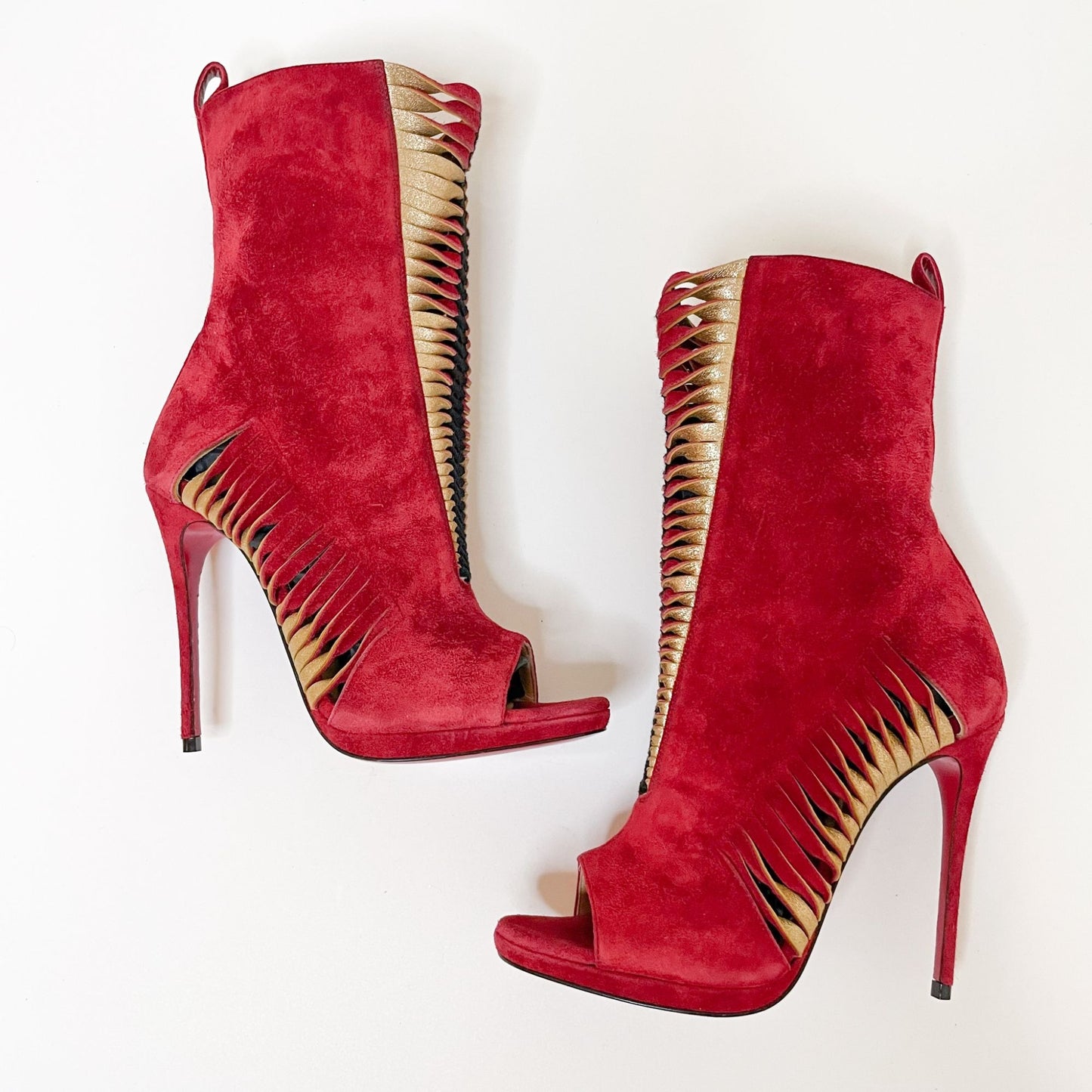 Christian Louboutin Miss Circus 120 in Carmin/Mekong Suede Size 35.5