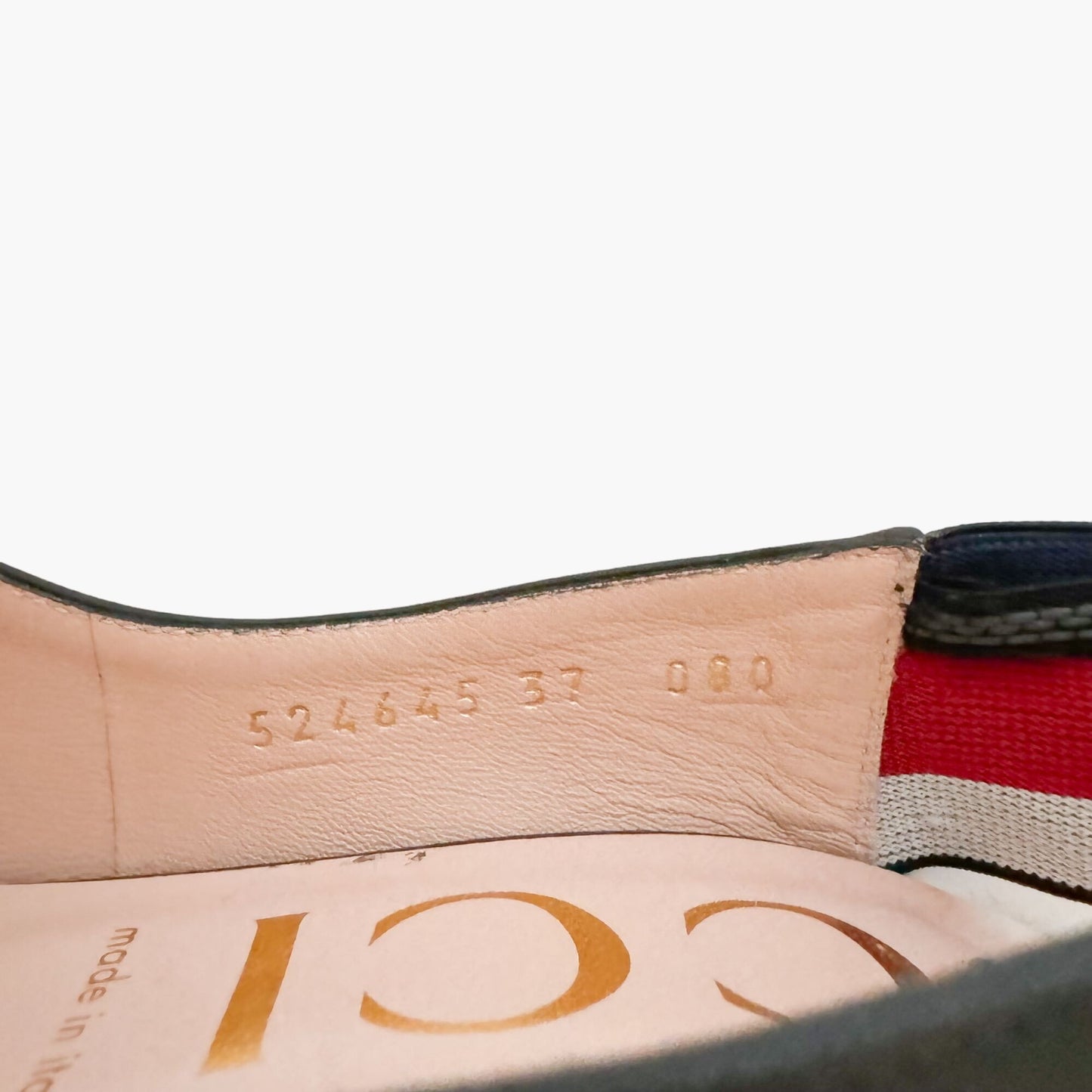 Gucci Sylvie Web Stripe Slingback Pumps in Black Size 37