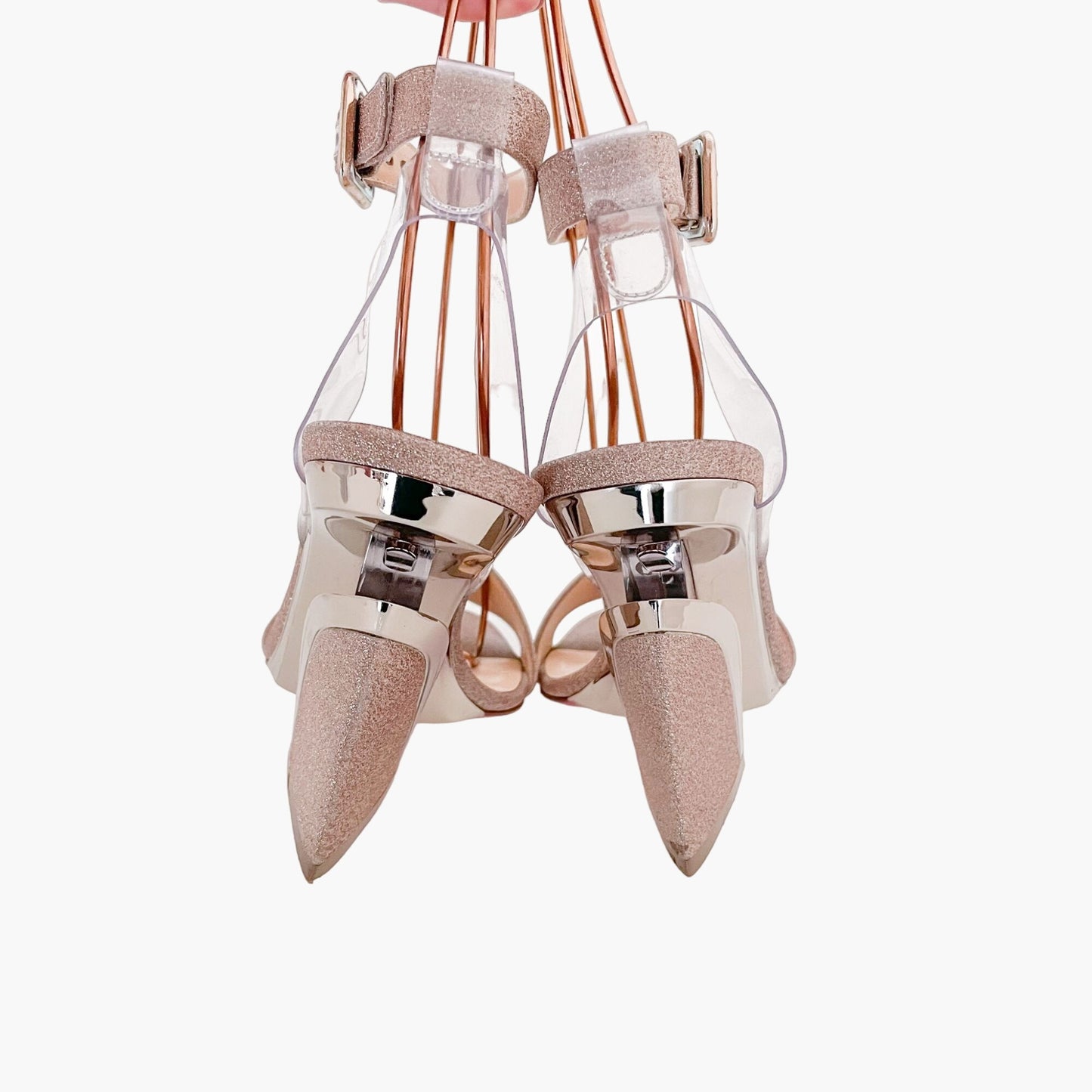 Christian Louboutin Levitalo 100 in Courtisane Glitter Mini/PVC Size 36.5