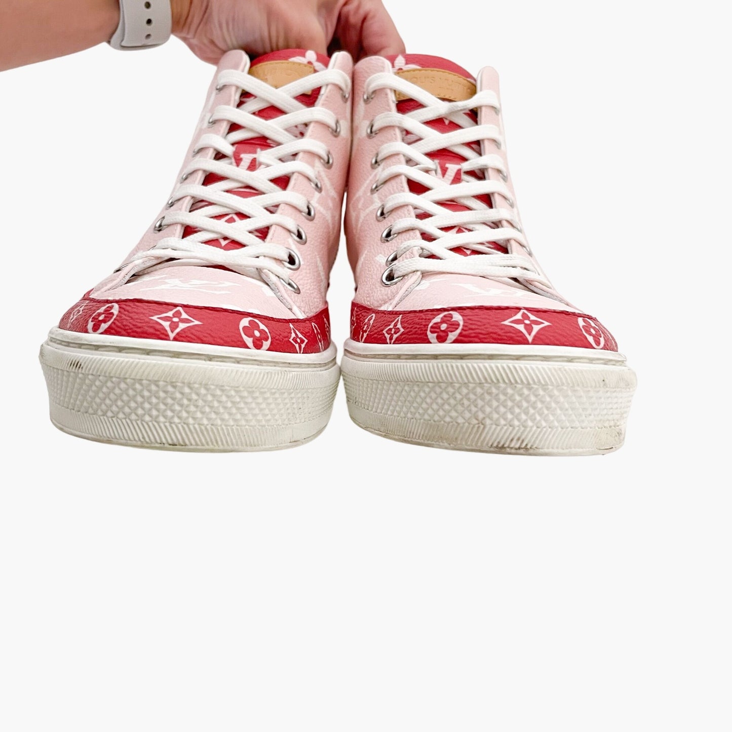 Louis Vuitton Giant Stellar Sneaker Boot in Rose Rouge Size 37.5