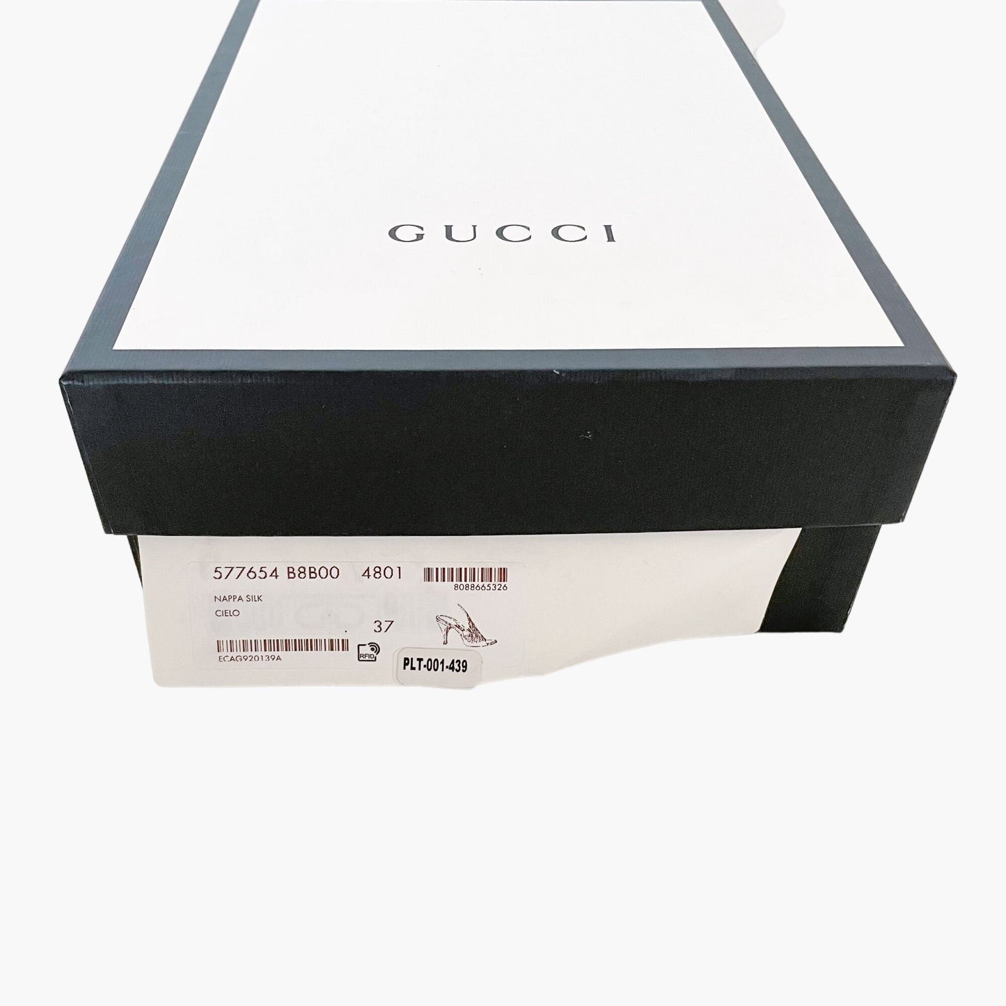 Gucci Fedra Crystal-Embellished Mules in Cielo (Metallic Blue) Size 37