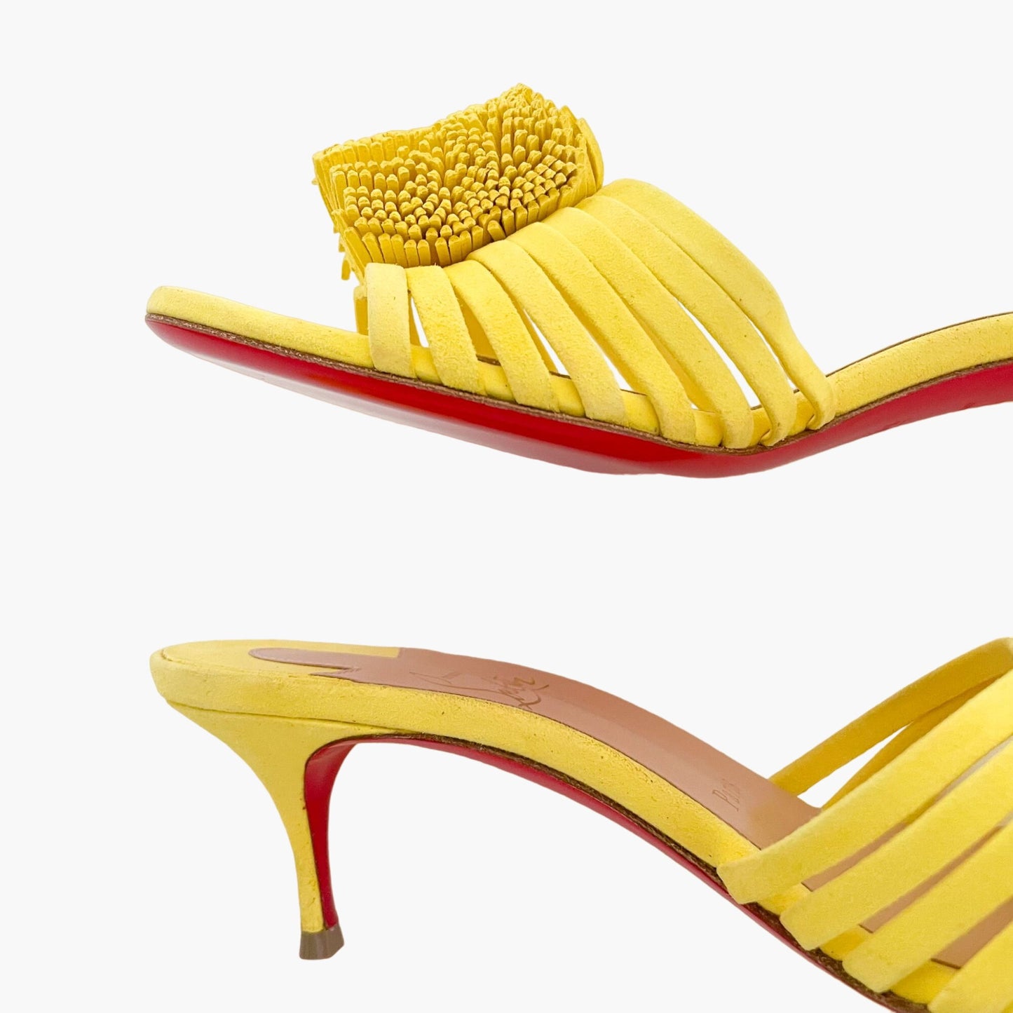 Christian Louboutin Belbrossa SS in Citronnade Suede Size 38.5