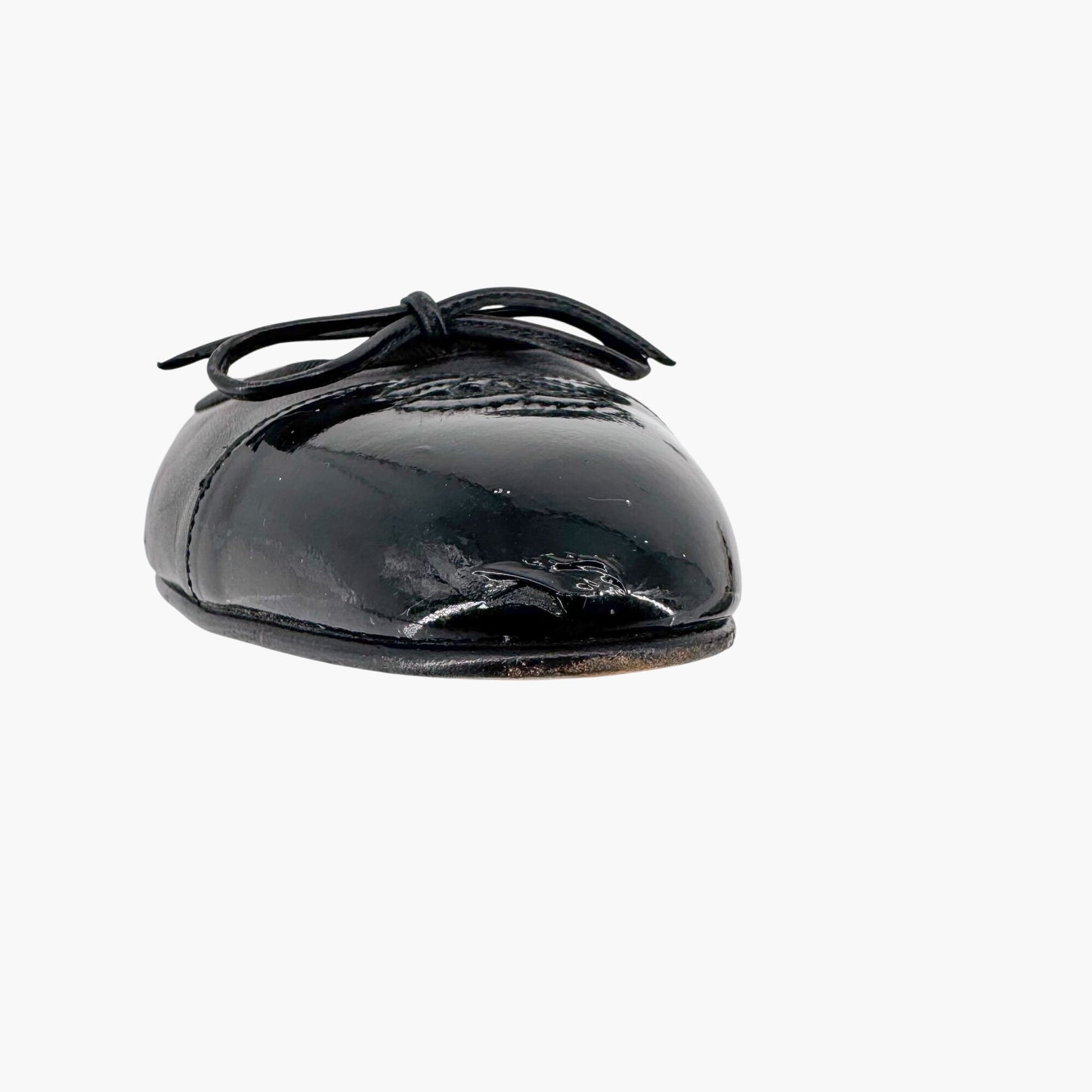 Chanel Vintage CC Cap Toe Kitten Heel Mules in Black Leather – Size 36.5