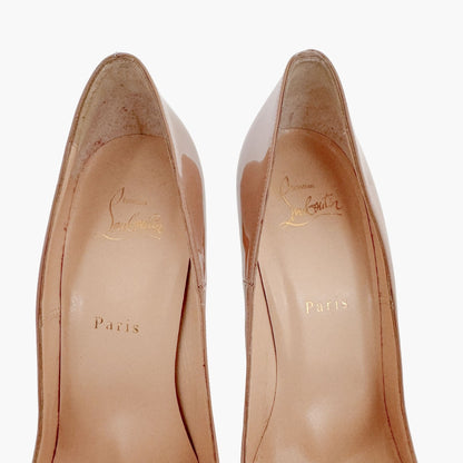 Christian Louboutin So Kate 120 Pumps in Nude Patent Leather Size 40