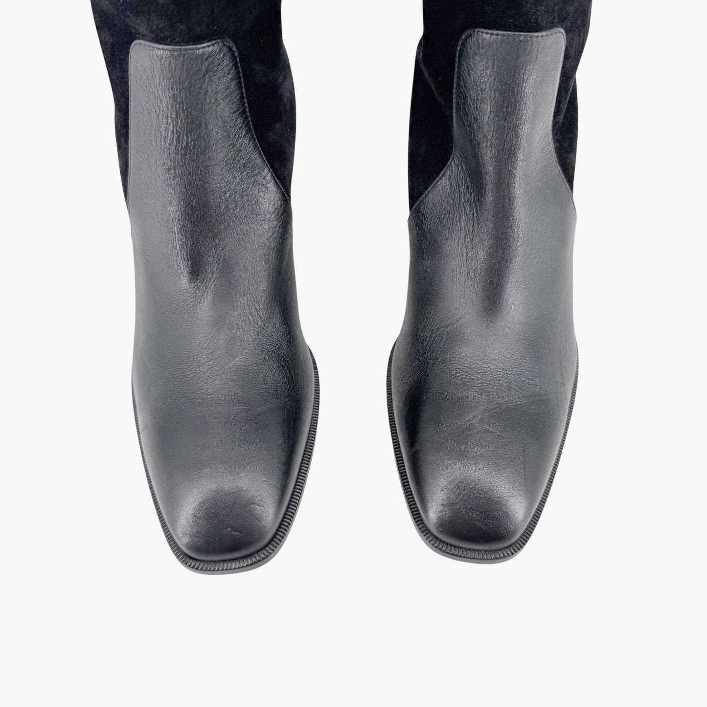 Christian Louboutin Alixos 55 Knee-High Boots in Black Suede & Leather – Size 40