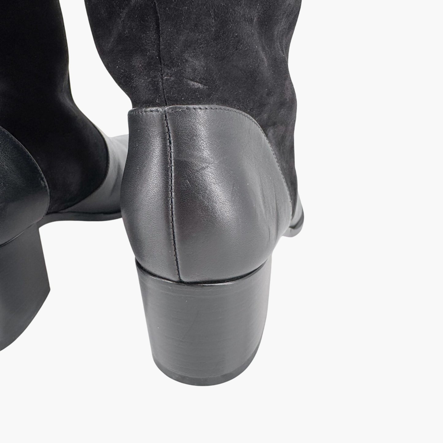 Christian Louboutin Alixos 55 Knee-High Boots in Black Suede & Leather – Size 40