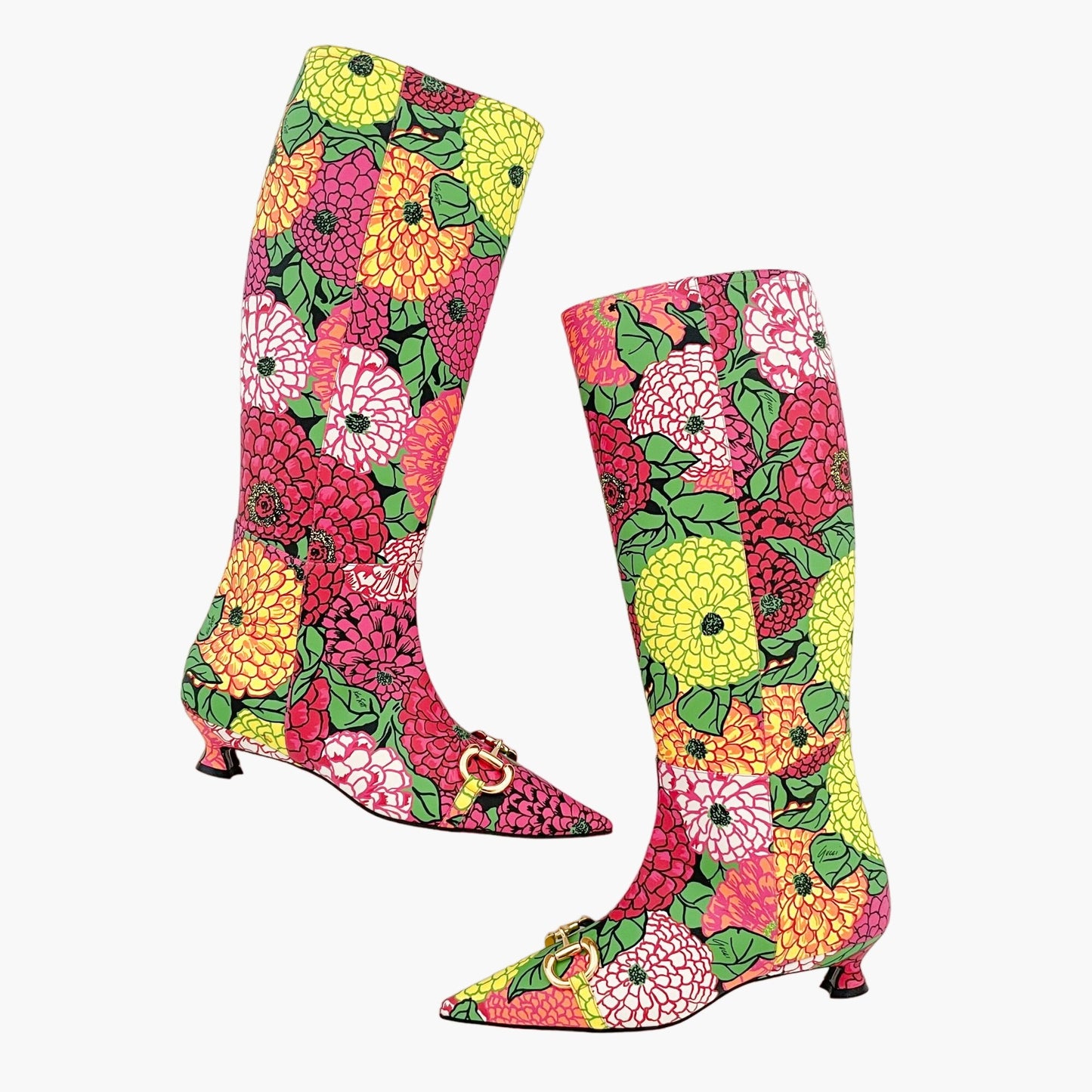 Gucci Ken Scott Horsebit Knee High Boots in Infinity Pomponica Size 36.5