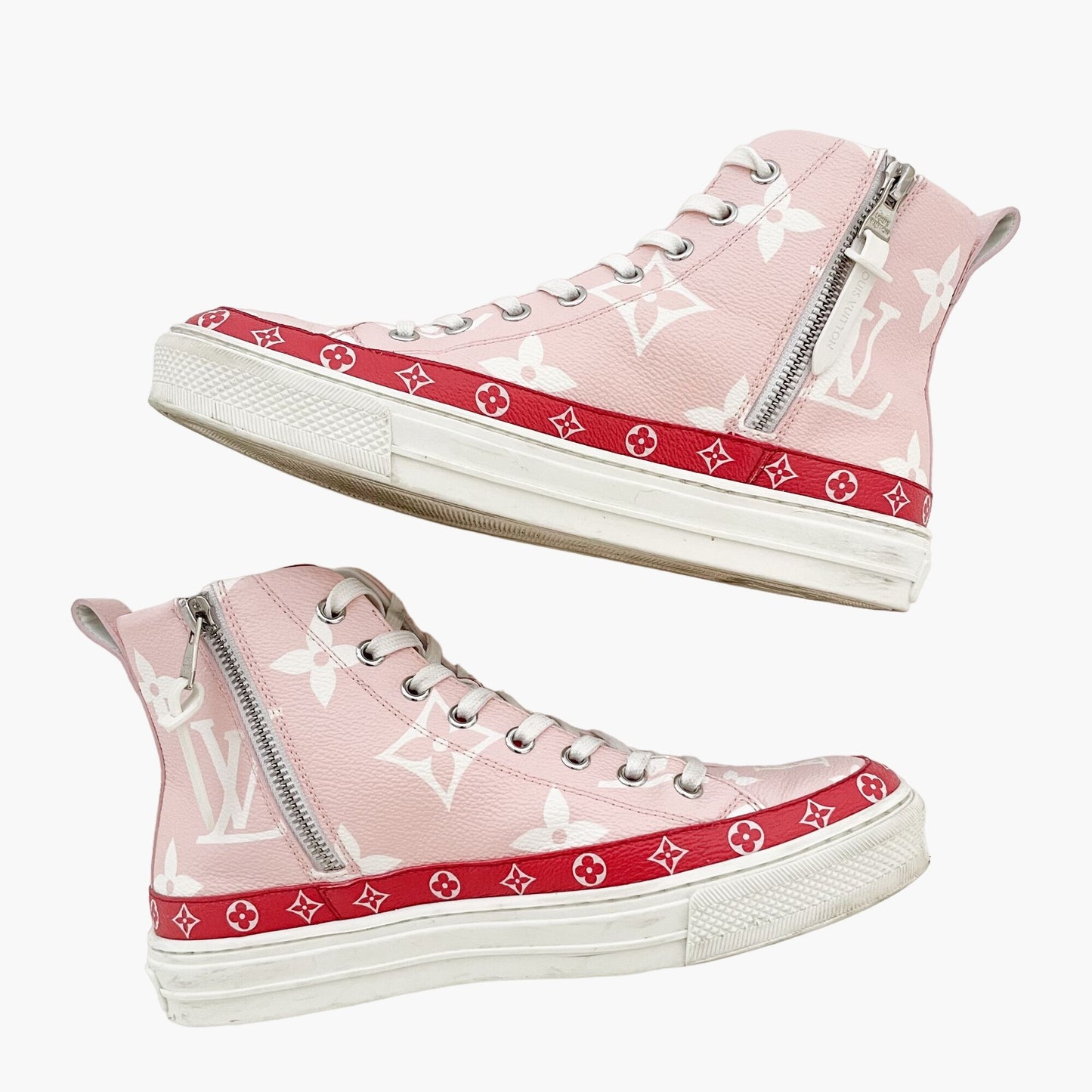 Louis Vuitton Giant Stellar Sneaker Boot in Rose Rouge Size 37.5