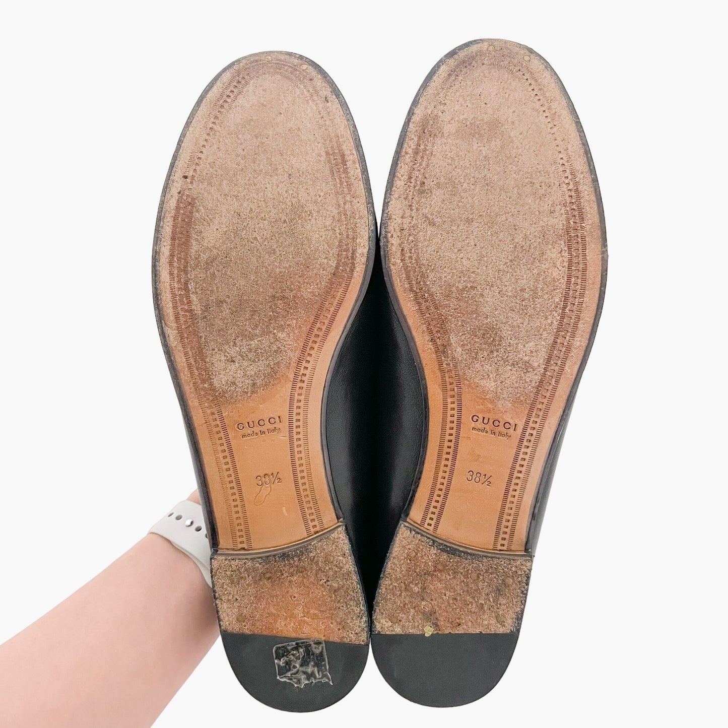 Gucci Brixton Horsebit Loafer in Black Leather Size 38.5