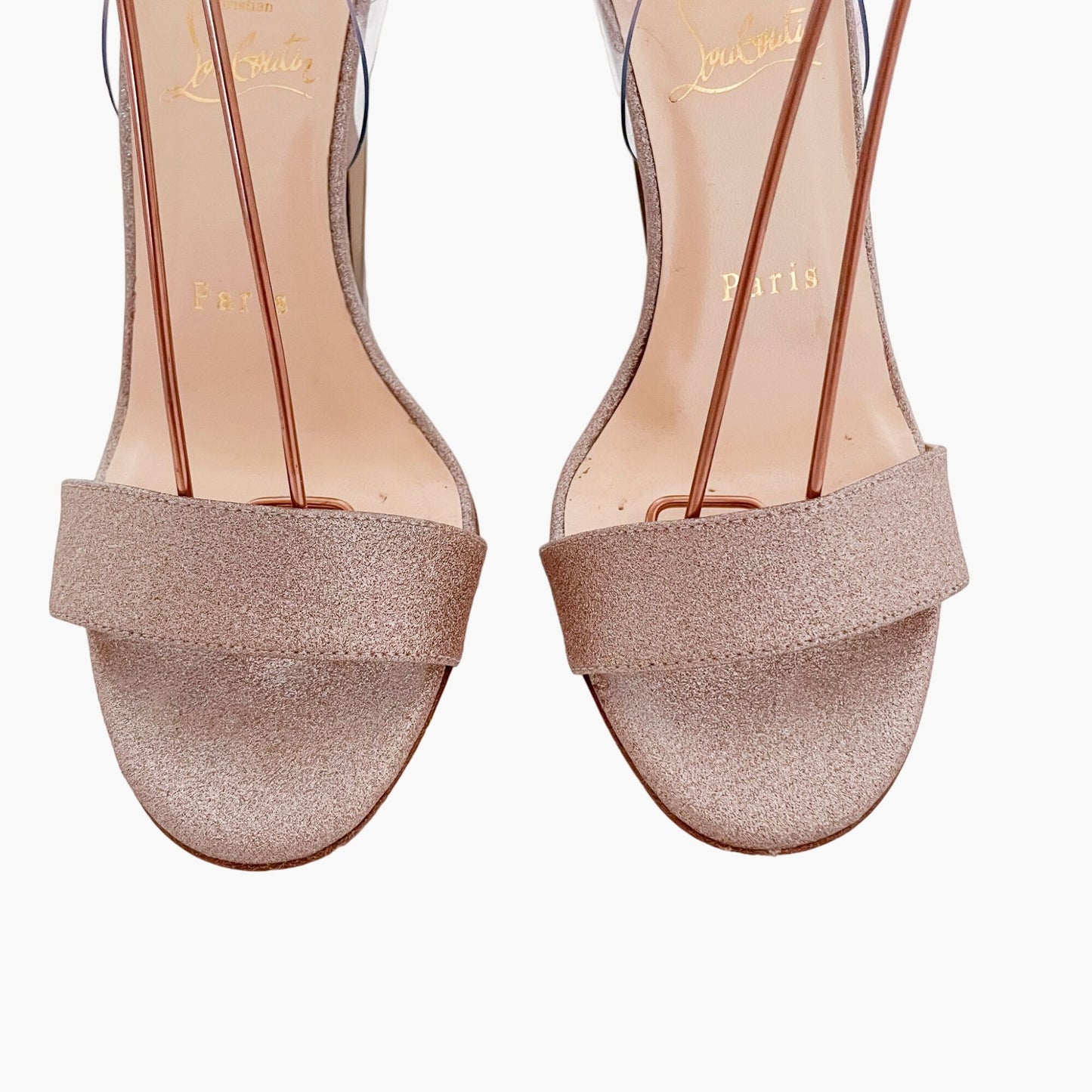 Christian Louboutin Levitalo 100 in Courtisane Glitter Mini/PVC Size 36.5