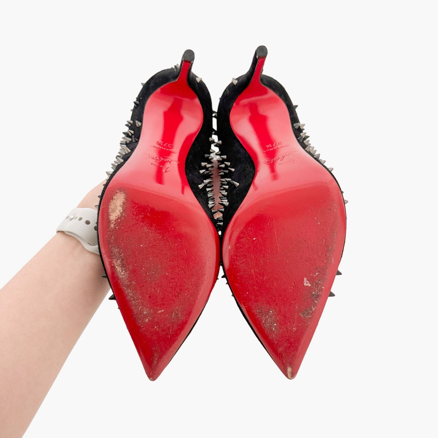 Christian Louboutin Escarpic 100 in Black Veau Velours Size 37.5