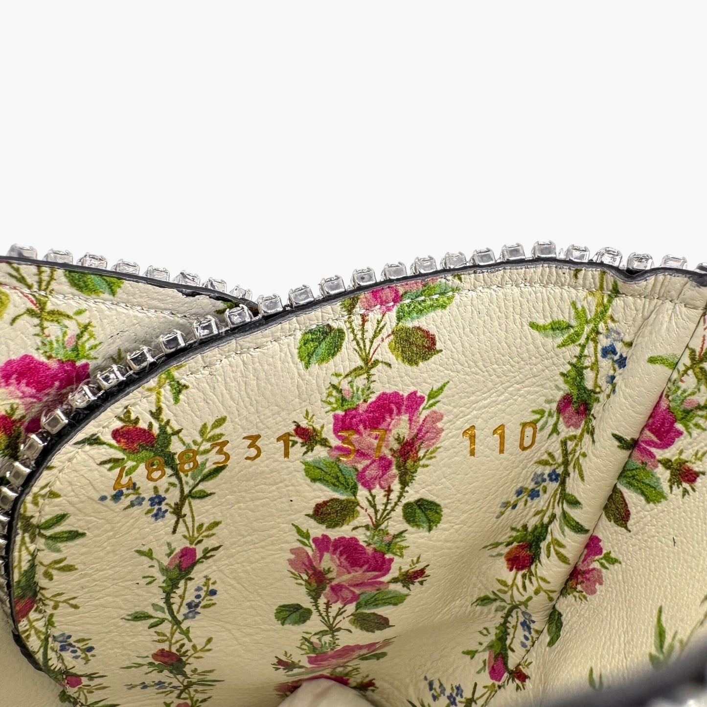 Gucci Fosca Floral Intarsia Crystal Studded Leather Boots – Size 37
