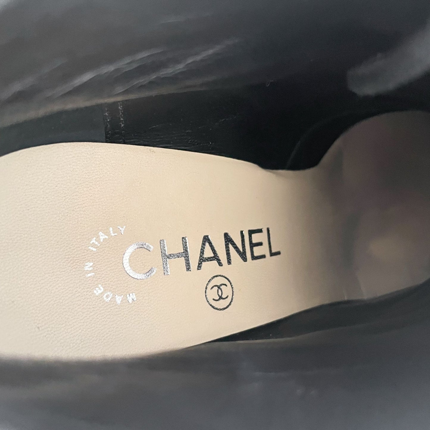 Chanel Lace-Up Ankle Booties in Black Suede Size 38.5