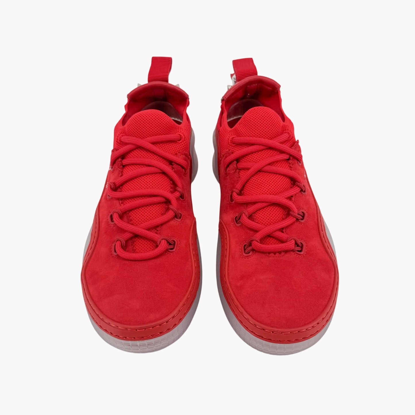 Christian Louboutin Arpoador Drawstring Sneakers in Red Suede Size 39.5
