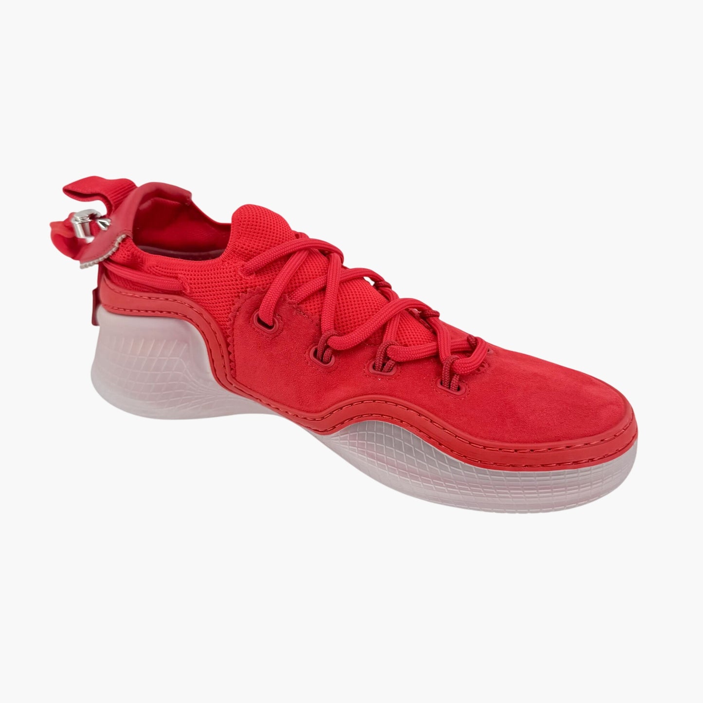 Christian Louboutin Arpoador Drawstring Sneakers in Red Suede Size 39.5