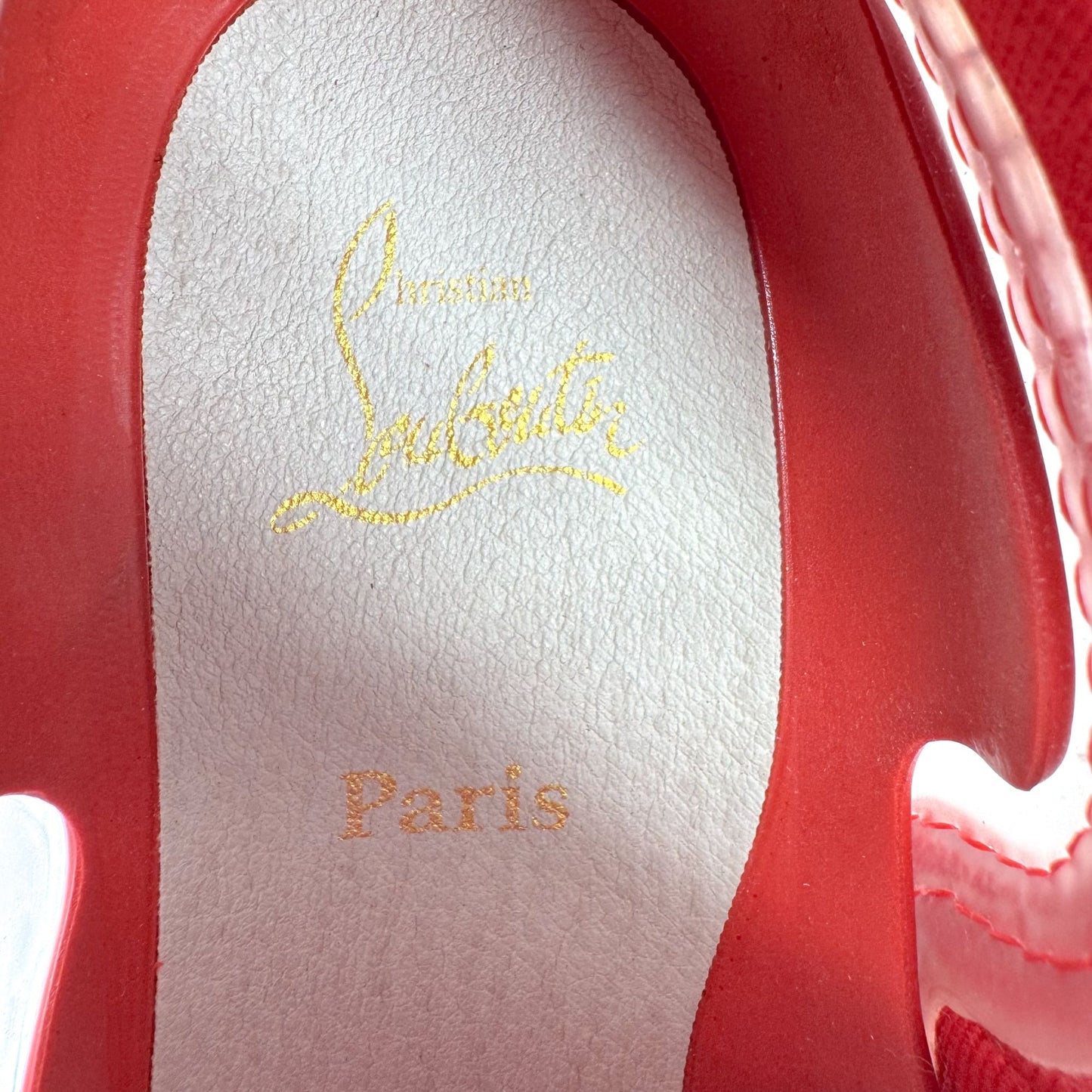 Christian Louboutin Arpoador Drawstring Sneakers in Red Suede Size 39.5