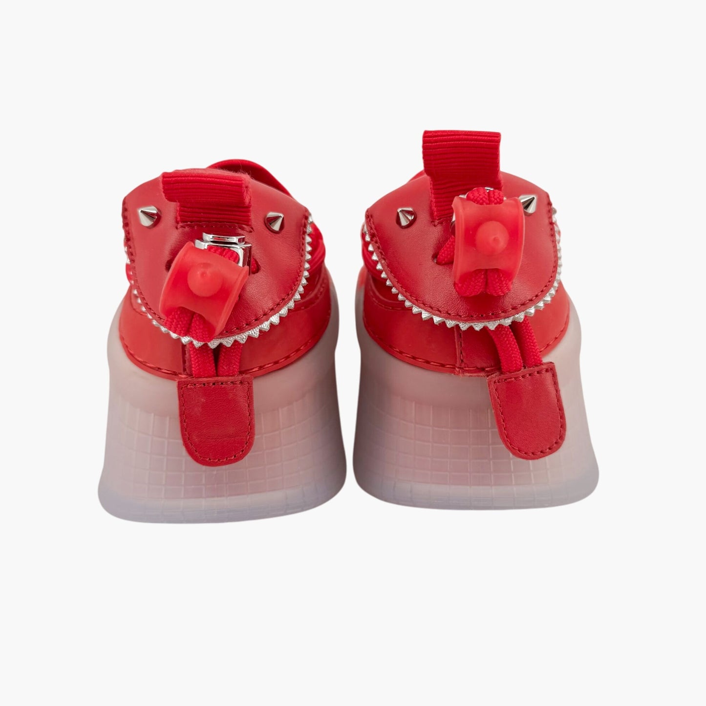 Christian Louboutin Arpoador Drawstring Sneakers in Red Suede Size 39.5