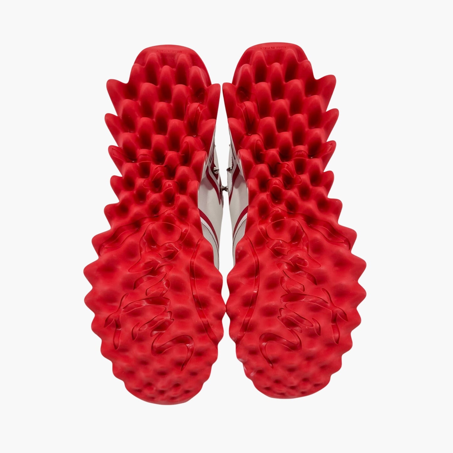 Christian Louboutin Sharkina White Red Spike Sneakers – Size 38.5