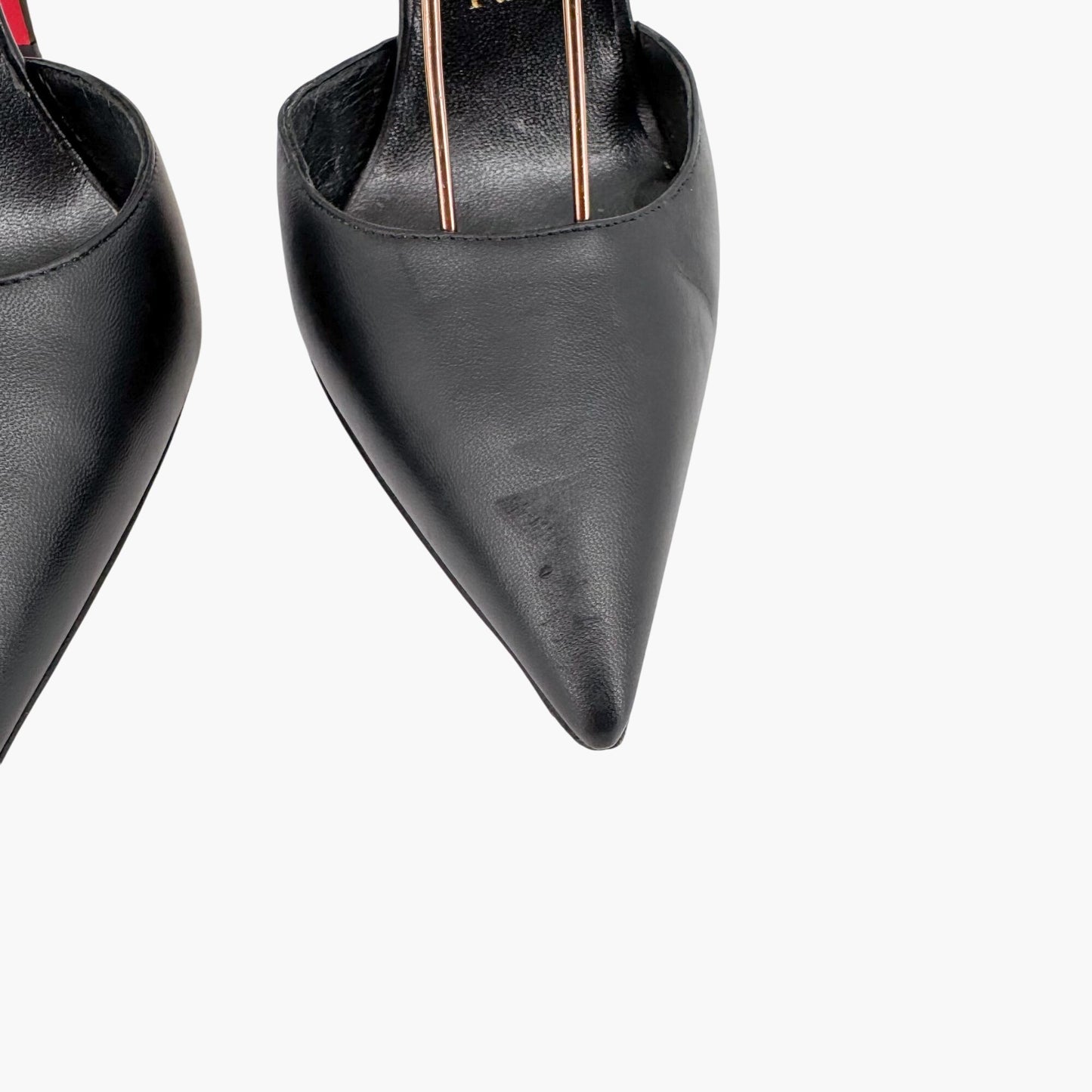 Christian Louboutin Gourmi 100 Charm Pumps in Black Leather Size 38