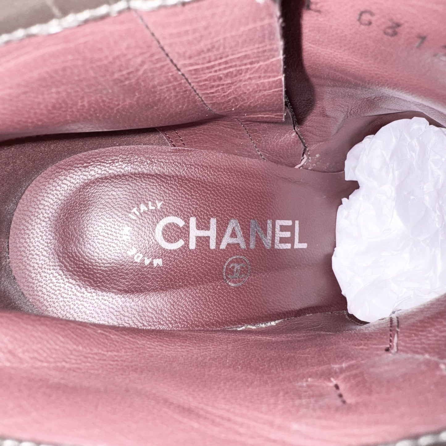 Chanel CC Turnlock Ankle Boots in Grey Suede Size 38