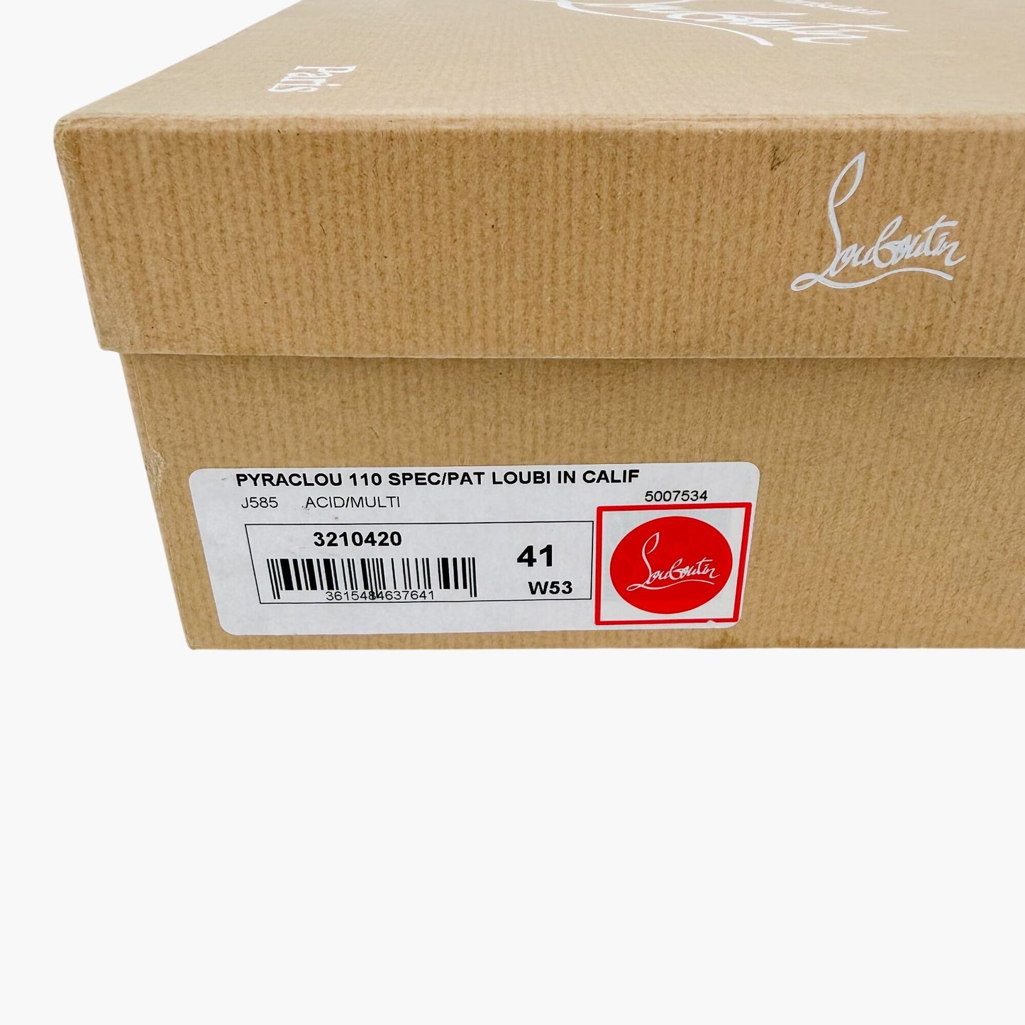 Christian Louboutin Pyraclou Studded Wedge Sandals Green Size 41