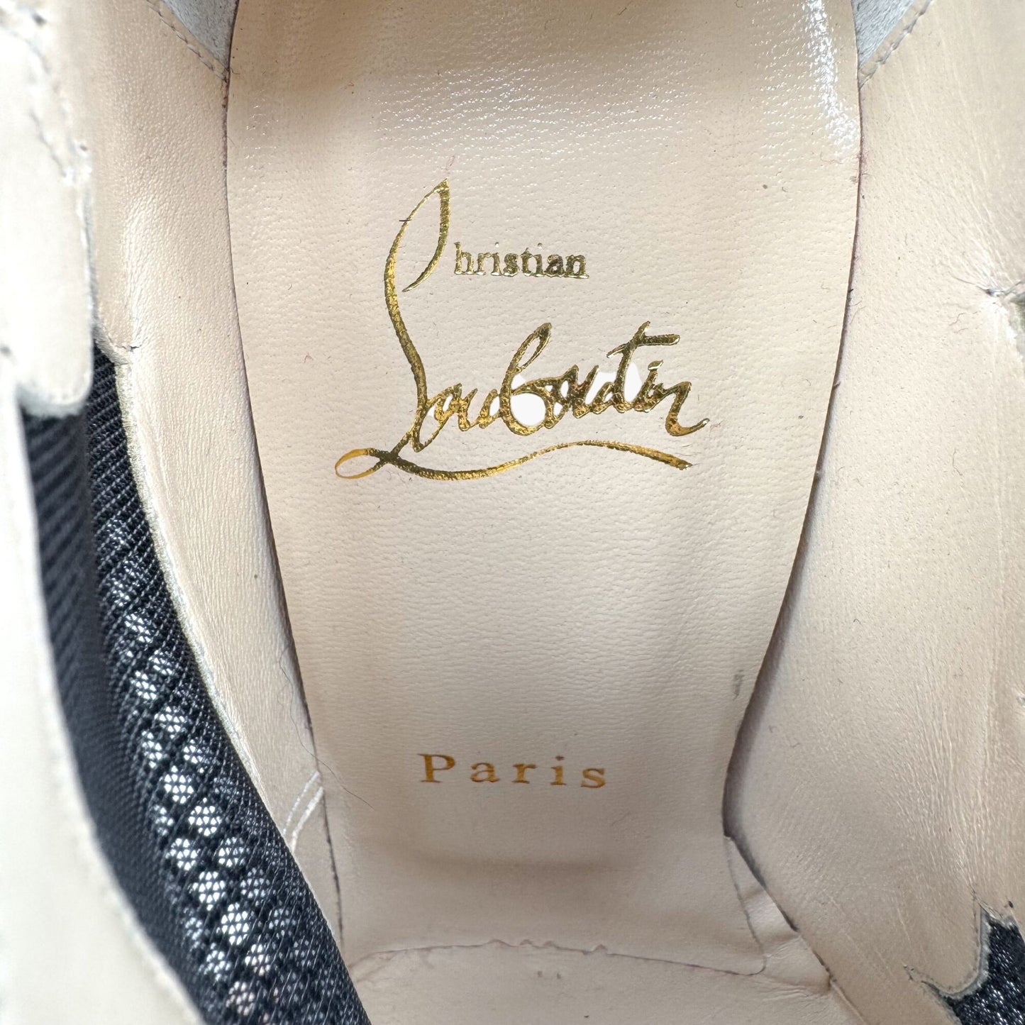 Christian Louboutin Mandolina 120 Laser Cut Booties in Black Leather – Size 37.5